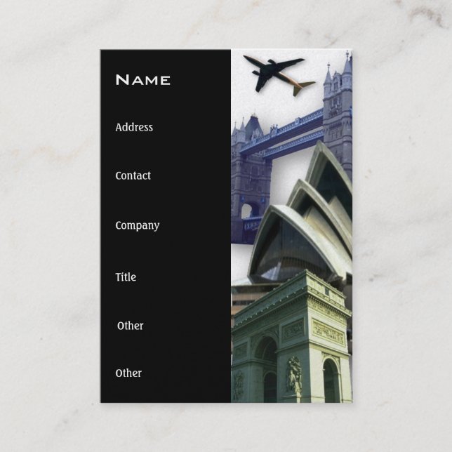 Cartão de visita Viagem Dourada (Frente)