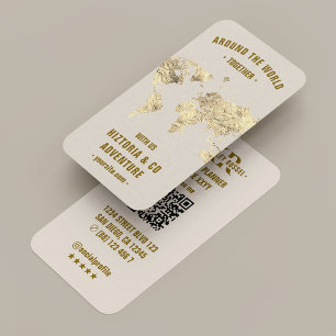 Cartão De Visita Viagem Planner Adventure World Map Tour