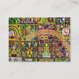 Cartão De Visita Viagem tribal maia mexicano de Boho da arte de