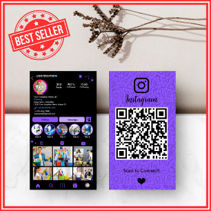 Cartão De Visita Vibrante Casa de Limpeza Instagram QR