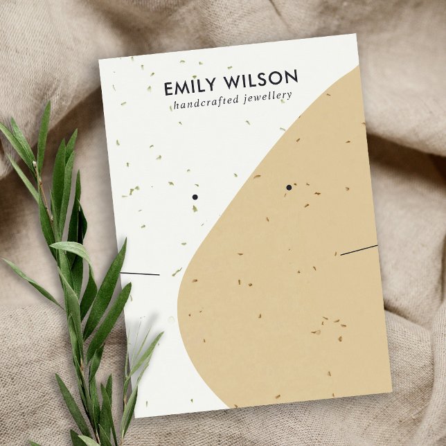 CARTÃO DE VISITA VÍDEO AMARELO DE OCHRE OCHRE WAVE NECKLACE (Criador carregado)