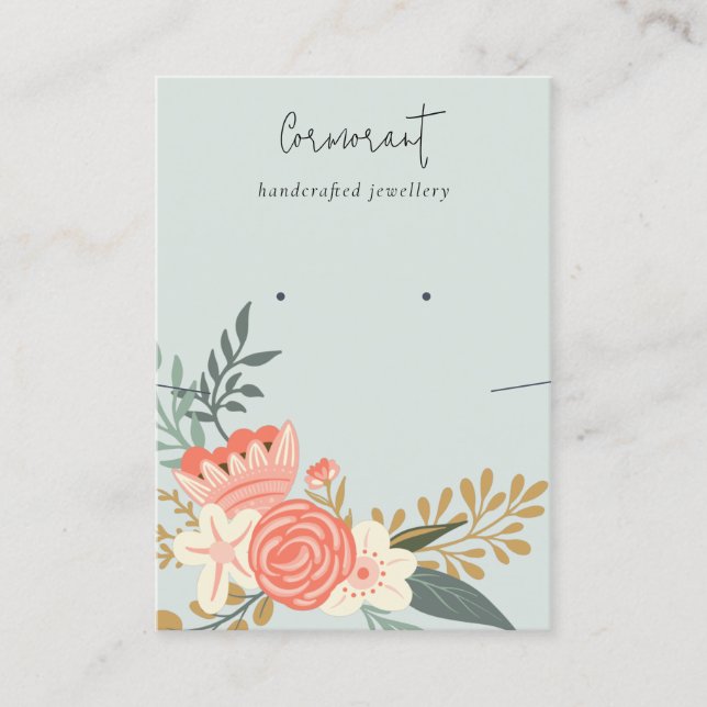 Cartão De Visita Vídeo de Colar Azul-Esquerdo Ambrosia Flora (Frente)