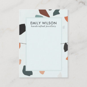 Cartão De Visita Vídeo de colar de Banda Aqua Blue Rust GreenTerra