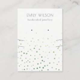 Cartão De Visita Vídeo de Colar de Confetti de Aquarela Verde