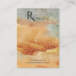 Cartão De Visita Vídeo de joia azul dourada dourada