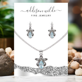 Cartão De Visita Vídeo do colar de colar de diamante de prata