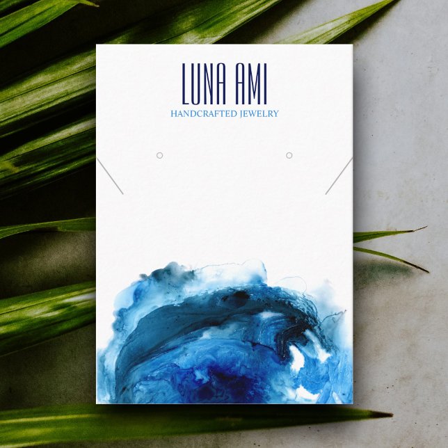 Cartão De Visita Vídeo do Colar de Ondas do Oceano Azul (Criador carregado)