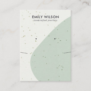 Cartão De Visita Vídeo do Colar de Ondas Verdes Claras Cerâmicas