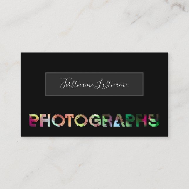 Cartão De Visita Videógrafo Fotográfico Profissional (Frente)