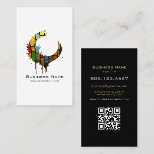 Cartão De Visita Vidro Colorido Redemoinho • Personalizável e Editá