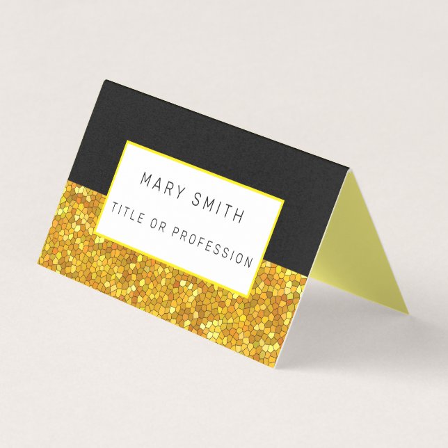 Cartão De Visita Vidro Dourado (Frente)