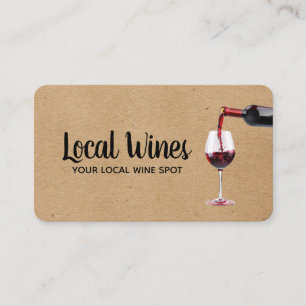 Cartão De Visita Vidro em vidro   Provando de vinho