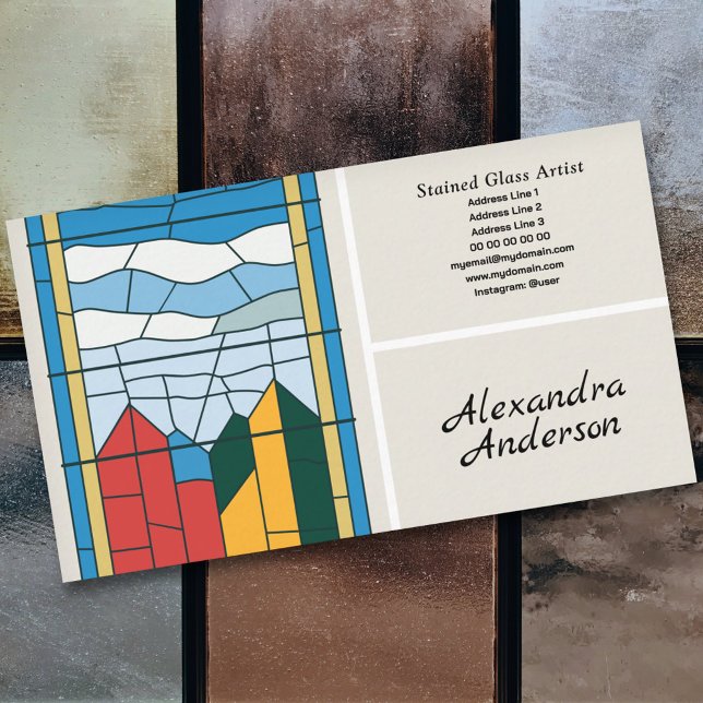 Cartão De Visita Vidro Estreito (Stained Glass Business Card)