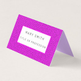 Cartão De Visita Vidro Estreito Rosa