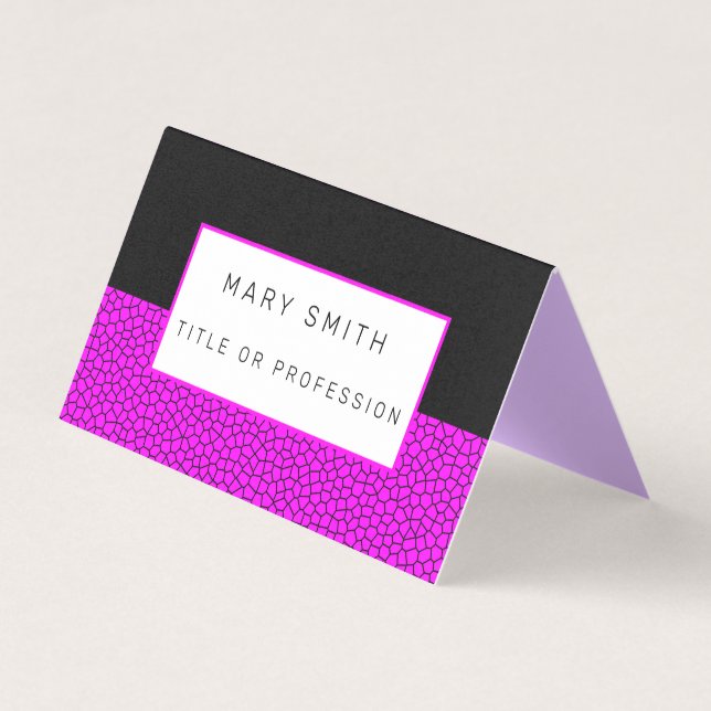 Cartão De Visita Vidro preto-colorido (Frente)