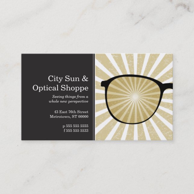 Cartão De Visita Vidros sujos pontuais dos raios (Frente)