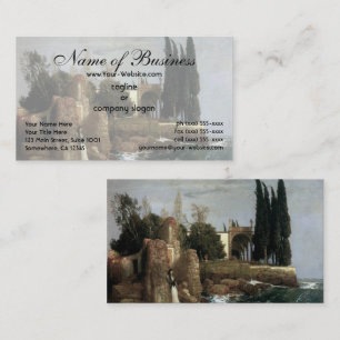 Cartão De Visita Vila à Beira-Mar por Arnold Bocklin