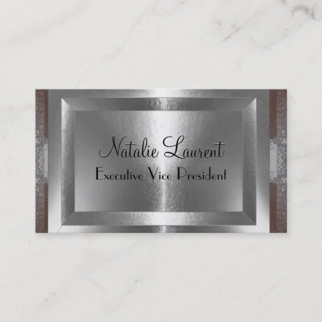 Cartão De Visita Villow 3,5" moderno profissional x 2,0" (Frente)