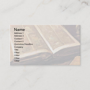 Cartão De Visita Vincent van Gogh - ainda vida com bíblia