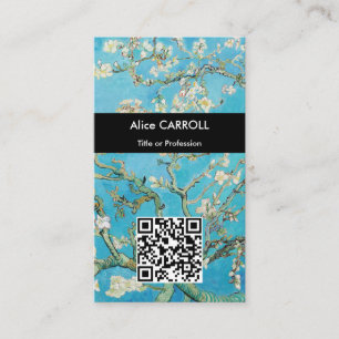 Cartão De Visita Vincent van Gogh - Almond Blossom - Código QR