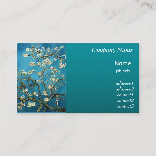 Cartão De Visita Vincent van Gogh, Almond Tree florescente (Frente)