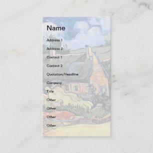 Cartão De Visita Vincent Van Gogh - Cottages Thatags Em Cordeville