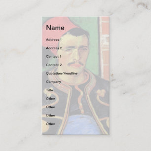 Cartão De Visita Vincent Van Gogh - O Retrato Soldado - Zouave