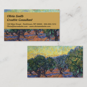 Cartão De Visita Vincent Van Gogh Oliveira Impressionismo Arte