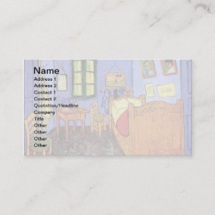 Cartão De Visita Vincent Van Gogh - Quarto em Arles Arte Fino