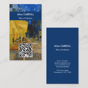 Cartão De Visita Vincent van Gogh - Terraço do Café à Noite - Códig