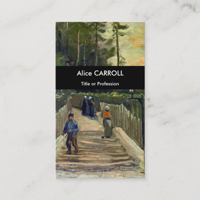 Cartão De Visita Vincent van Gogh - Traçado em Montmartre (Frente)