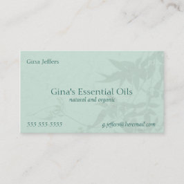 Cartão De Visita Vinha de jasmim em verde