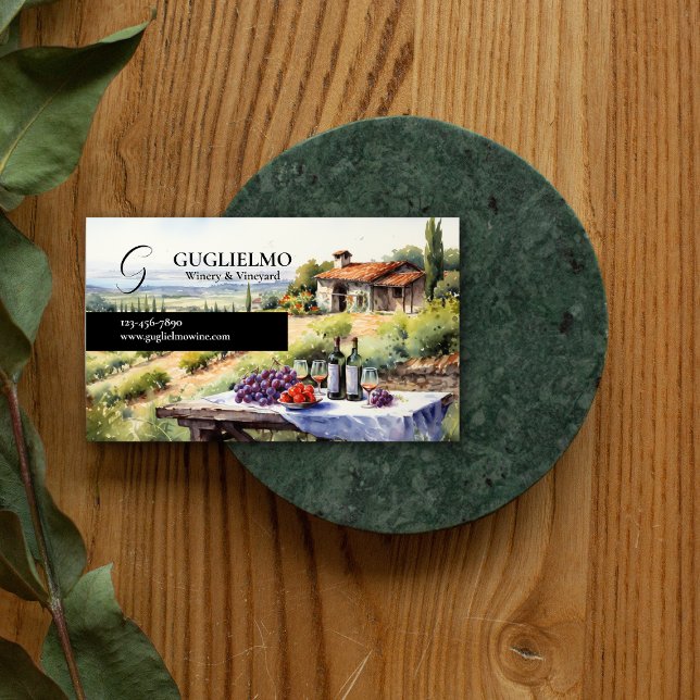 Cartão De Visita Vinha e vinhedo (Criador carregado)