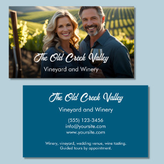 Cartão De Visita Vinha fotográfica moderna