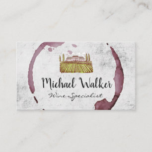 Cartão De Visita Vinha Mancha de vinho