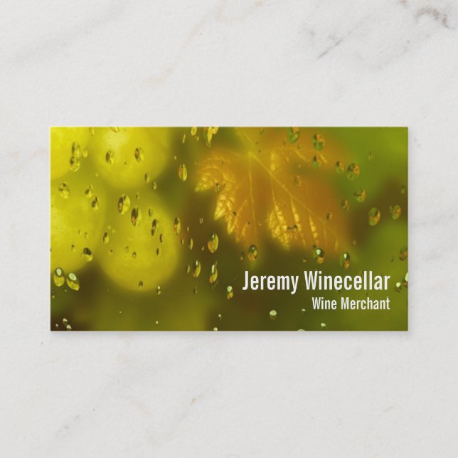 Cartão De Visita Vinhedo do vinho branco (Frente)