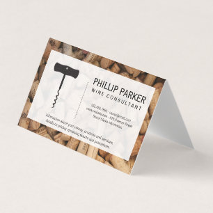 Cartão De Visita Vinho Carroçaria (pilha de cortiça)