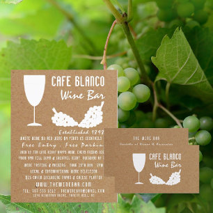 Cartão De Visita Vinho E Uva, Bar De Vinho Russo/Vinha