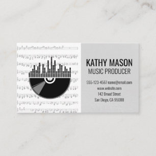 Cartão De Visita Vinil   Notas Musicais   Produtor de música