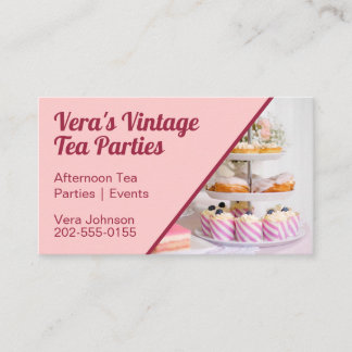 Cartão De Visita Vintage Afterday Tea Party