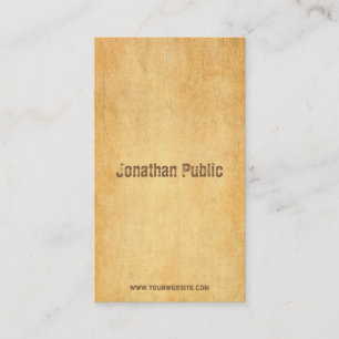 Cartão De Visita Vintage Antigo Papel - Script Distante