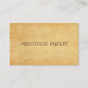 Cartão De Visita Vintage Antigo Papel - Texto de Script Distinto, L