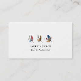 Cartão De Visita Vintage Aquarela Pesca