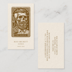 Cartão De Visita Vintage Barber Antique Tarot