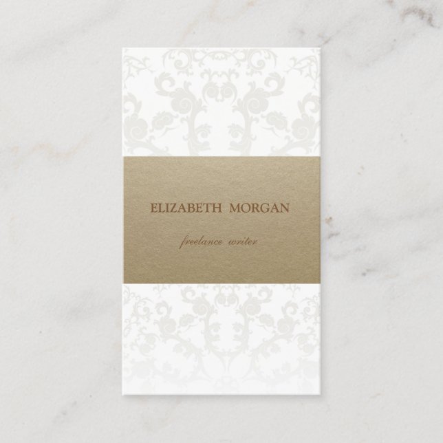 Cartão De Visita Vintage Brown Kraft Paper (Frente)