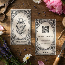 Cartão De Visita Vintage Celestial Florist Business Card | Mystical