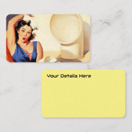 Cartão De Visita Vintage Elvgren Cruise Ship Retro Pin Up Girl