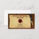 Cartão De Visita Vintage Envelope Fountain Caneta Antique Dealer (Frente/Verso)