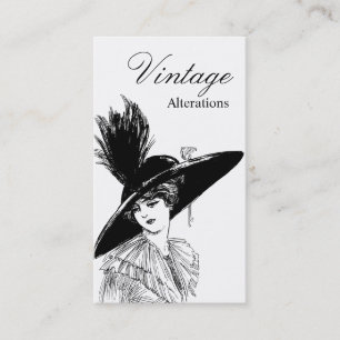 Cartão De Visita Vintage Fashion Designer Alteration Seamstress