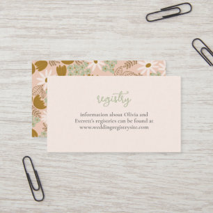 Cartão De Visita Vintage Floral Chá de panela Insert